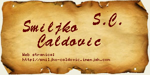 Smiljko Ćaldović vizit kartica
